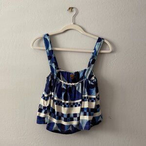 Farm Rio Blue Crop Top